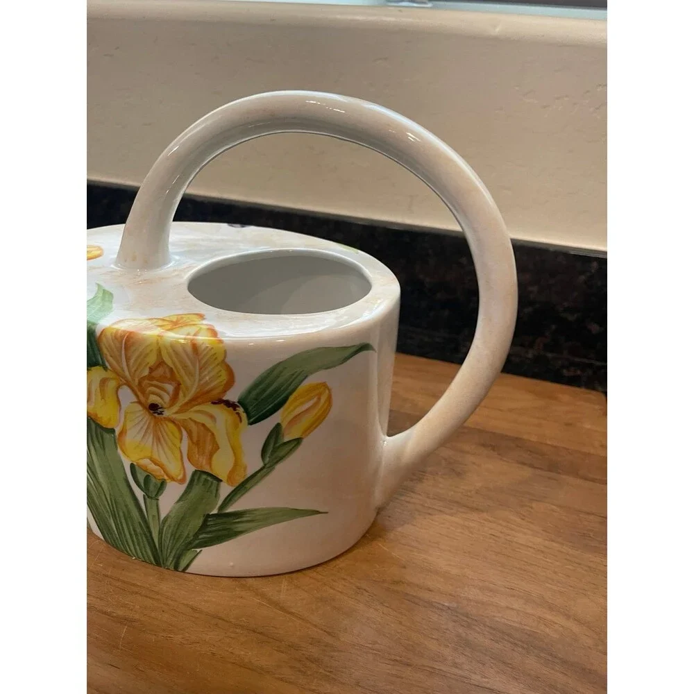 Off 5th ave Italian Ceramic Iris Watering Can 105